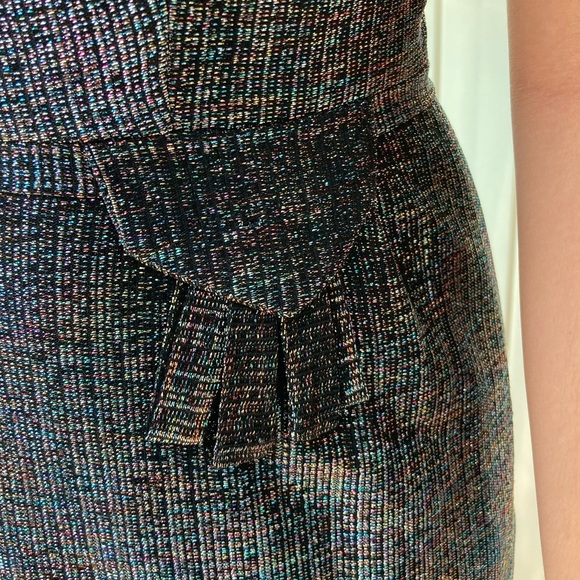 Vintage Black and Iridescent Fitted Cocktail Dress - Picture 4 of 14